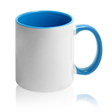чашка с синей заливкой для фото